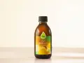 Butelka naturalnego octu jabłkowego Olini, idealnego dla zdrowia Twojego psa. 100% naturalny, rzemieślniczy produkt.